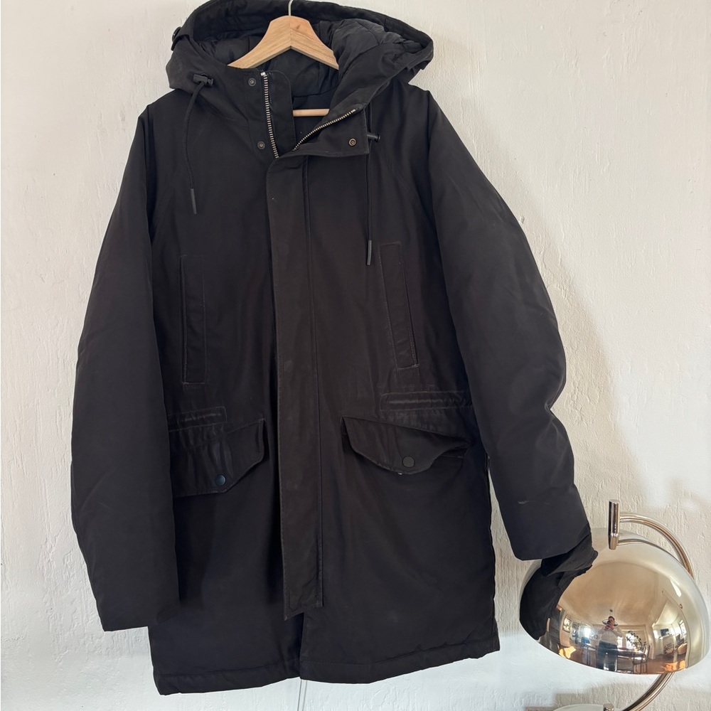 Everlane Black Long Parka Jacket